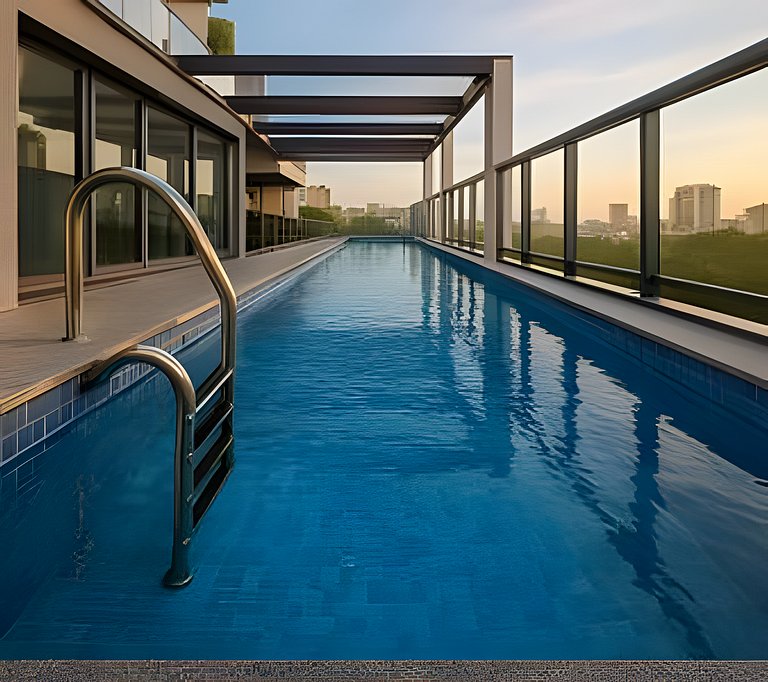 Studio Paulista 308 Rooftop Pool